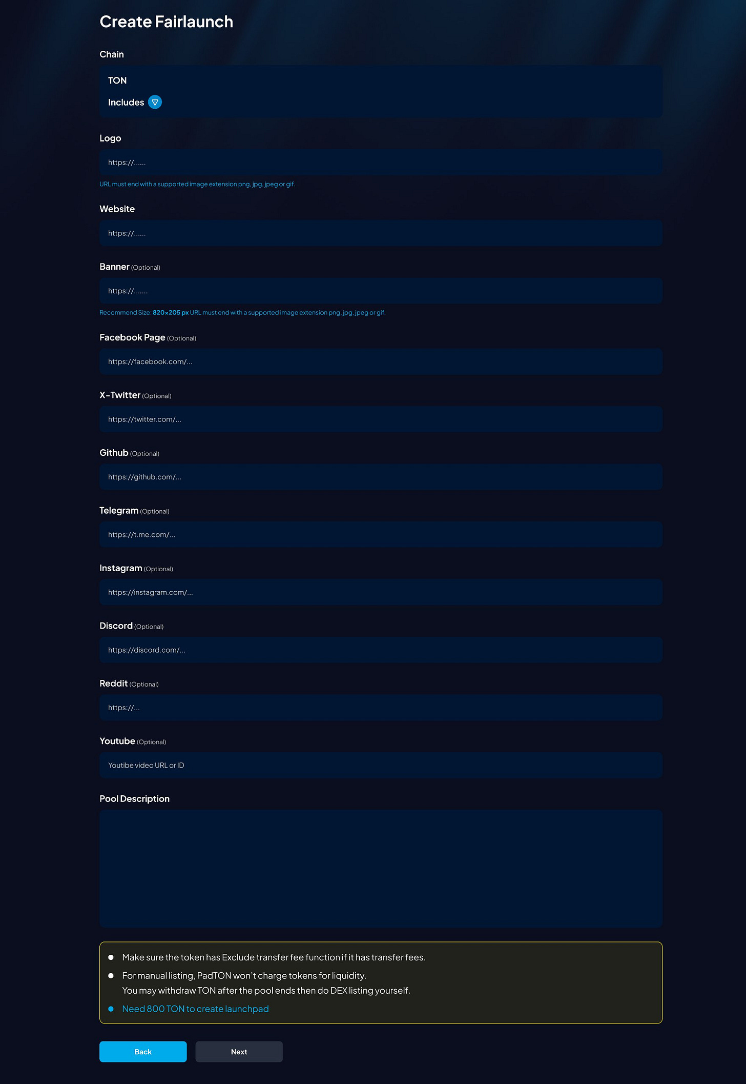Review all information in the Verify Token form