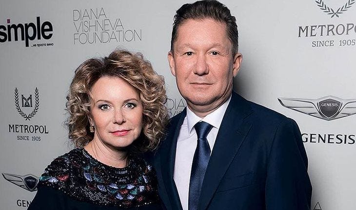 Марина Ентальцева и Алексей Миллер (Газпром)