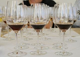 CU stemware filled with Maderias CU stemware filled with Maderias