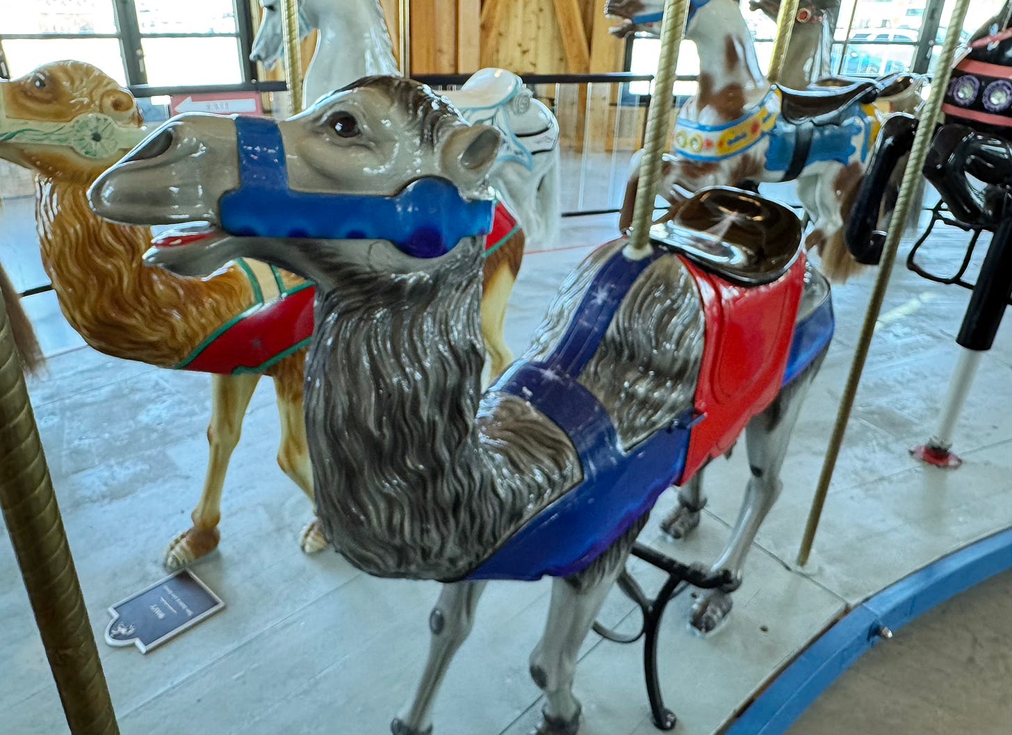 Camel figure on Salisbury Beach Carousel