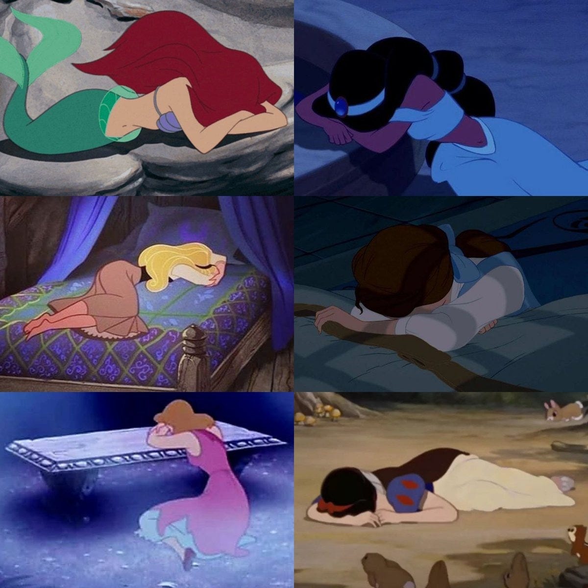 the category is disney princesses dramatically crying