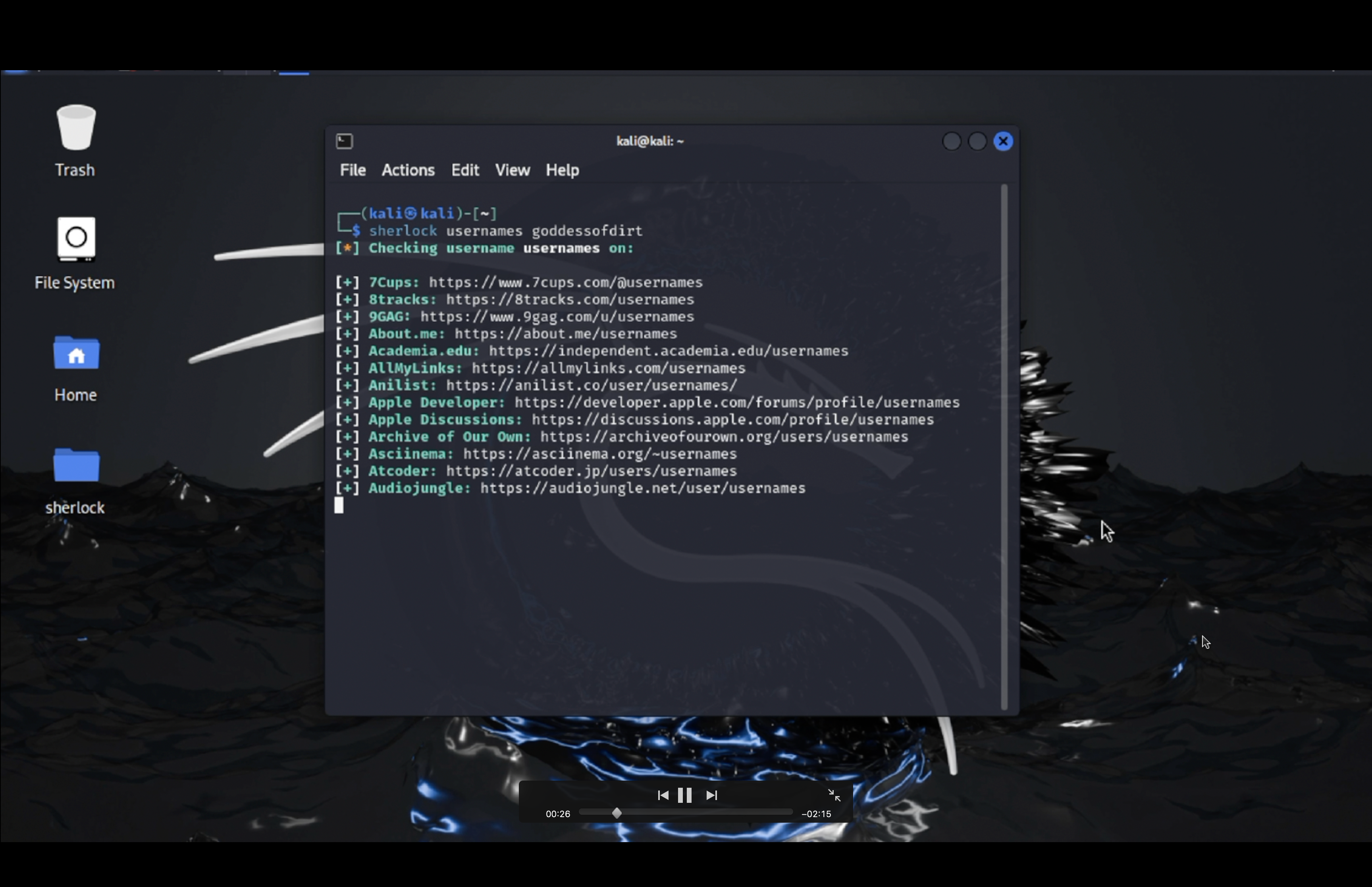 Using Sherlock OSINT: Exploring Sherlock on Kali Linux - by Andrea Harston