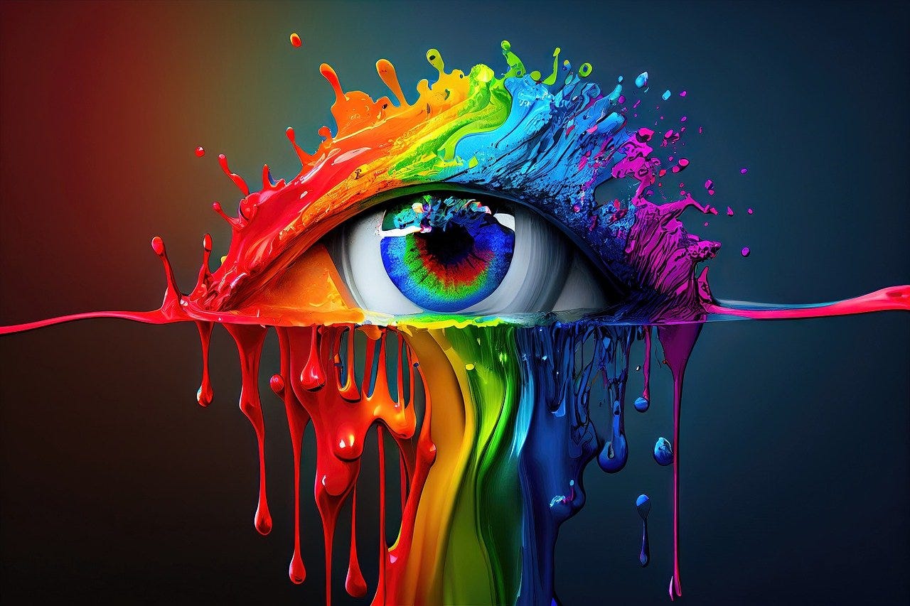 Free background melting eye illustration