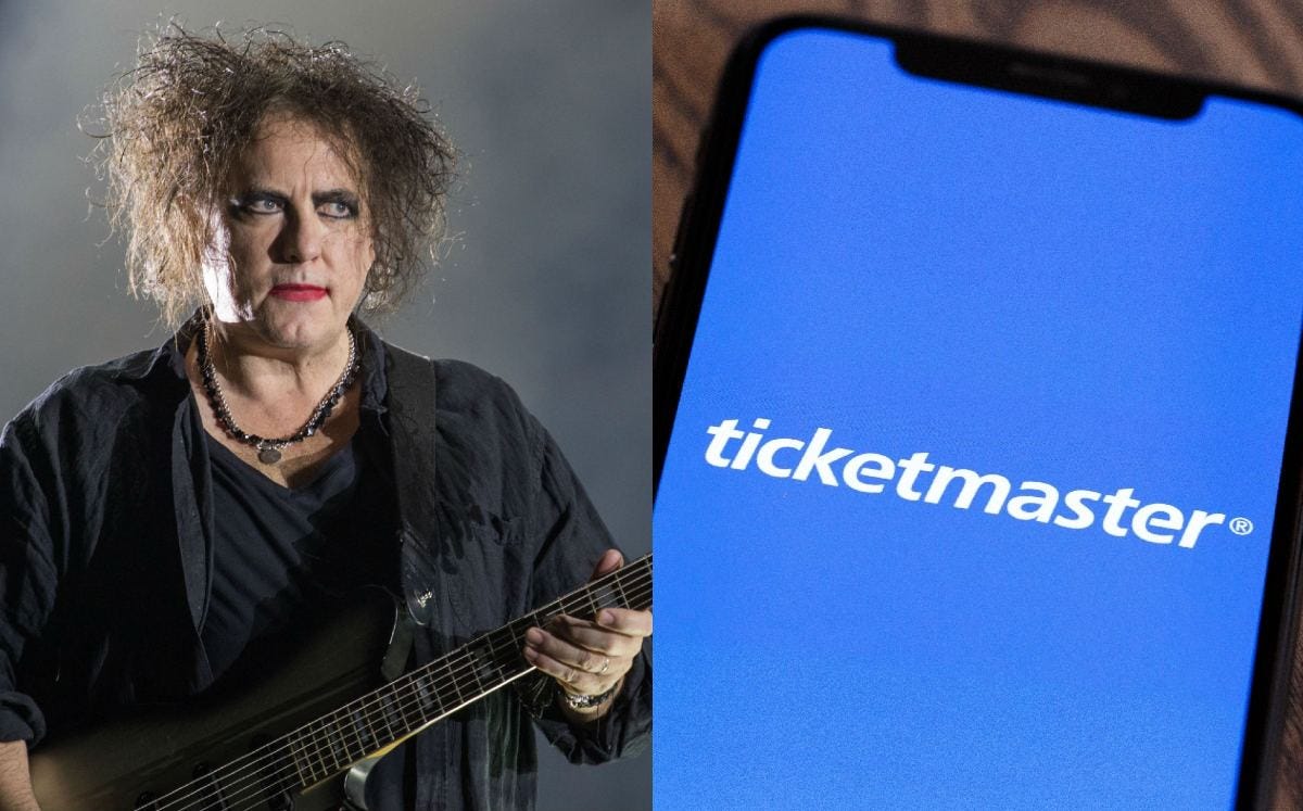 Robert Smith de The Cure reacciona molesto contra Ticketmaster - Grupo  Milenio
