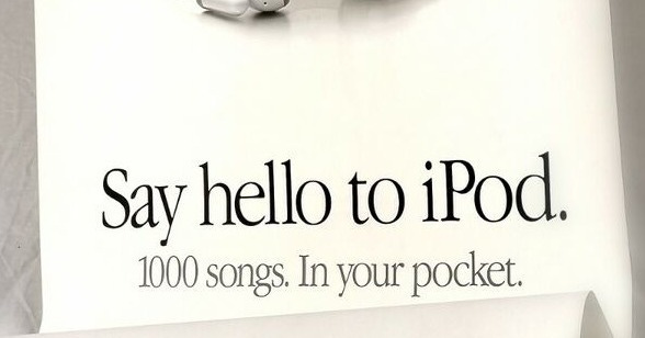 Original 2001 Apple Ipod Launch Poster / Banner 150cm tall - Iconic! | eBay
