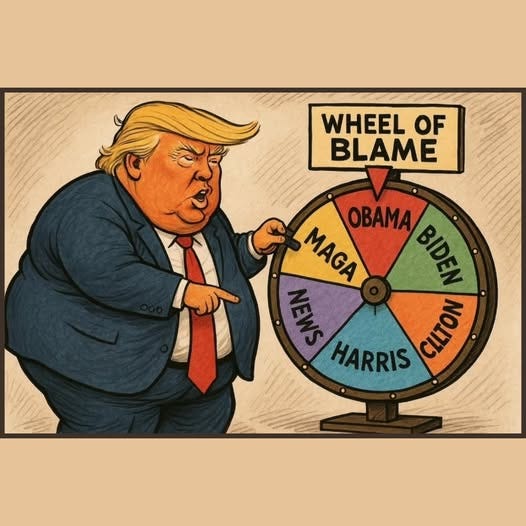 May be an image of text that says 'WHEEL OF BLAME OBAMA OBAMABIDEN BIDEN MAGA MAGA NEWS HARRIS ĐỚ CLLTON'