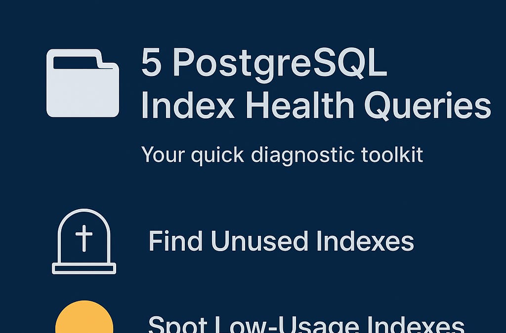 PostgreSQL Index Health Check: Find Unused & Missing Indexes