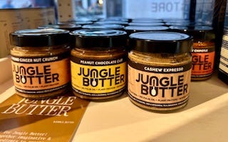 Products at RAYE pop up store. PAL & Leo, ancestral superfoods, shatta jam, jungle butter, fil foods, powder patisserie, over the moo
