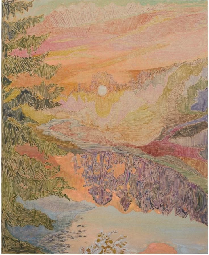 This may contain: an image of a painting that looks like it is done in pastel pencils