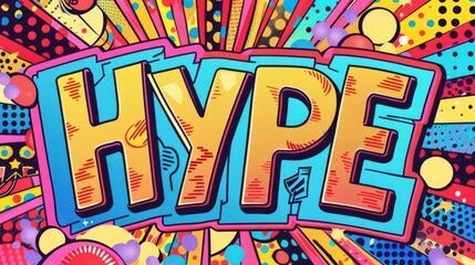 Social media hype symbol created in Pop Art.