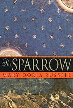 Book cover with stars over a desert landscape