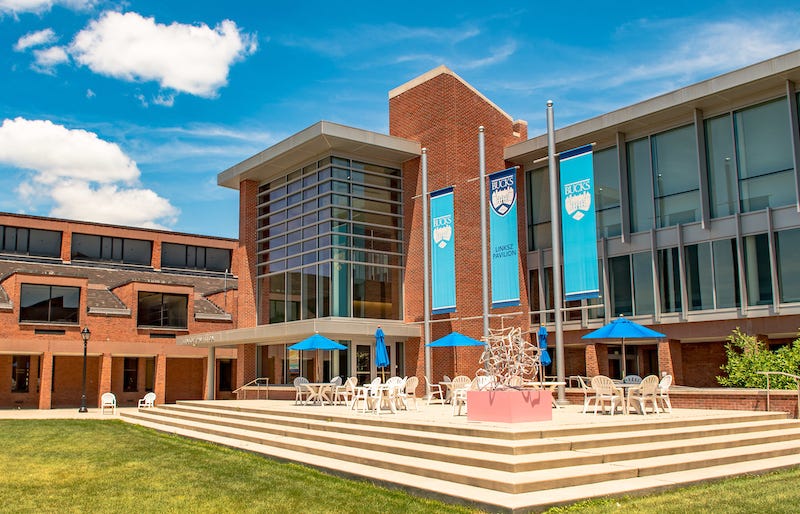 Bucks County Community College campus in the spring Bucks County Community College campus in the spring