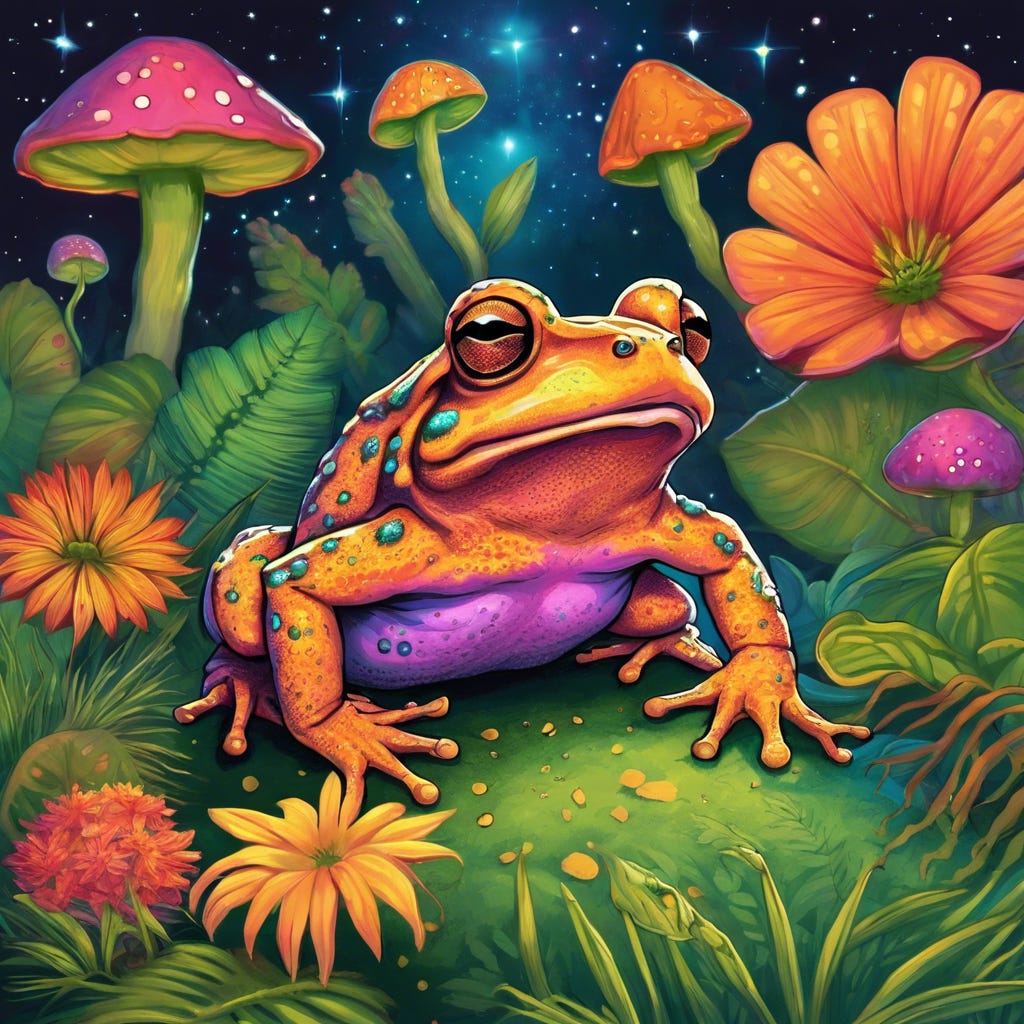 Psychedelic toad, Belize