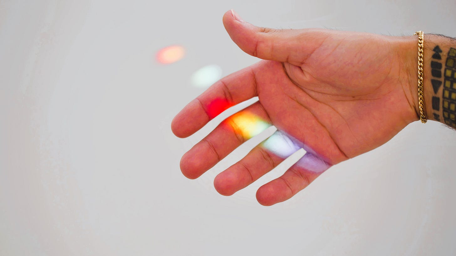 rainbow hand