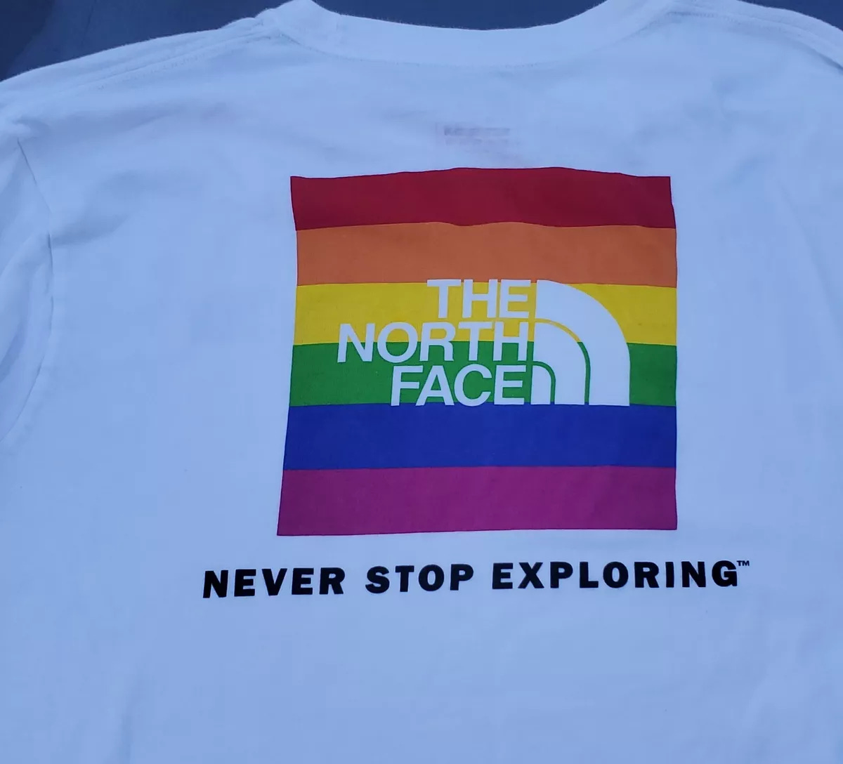 The North Face Rainbow Medium Long Sleeve T Shirt LGBTQ Gay Pride Hiking