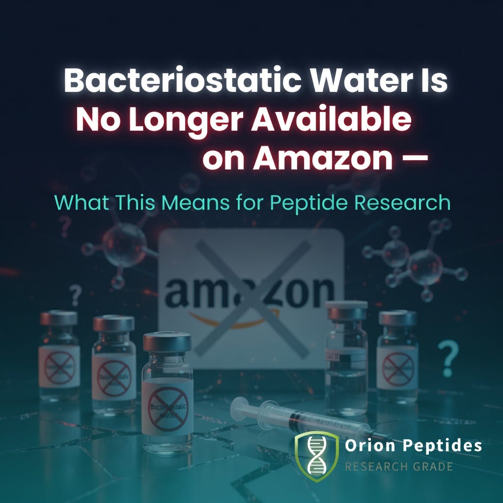 Bacteriostatic Water Is No Longer Available on Amazon — What This Means for  Peptide Research