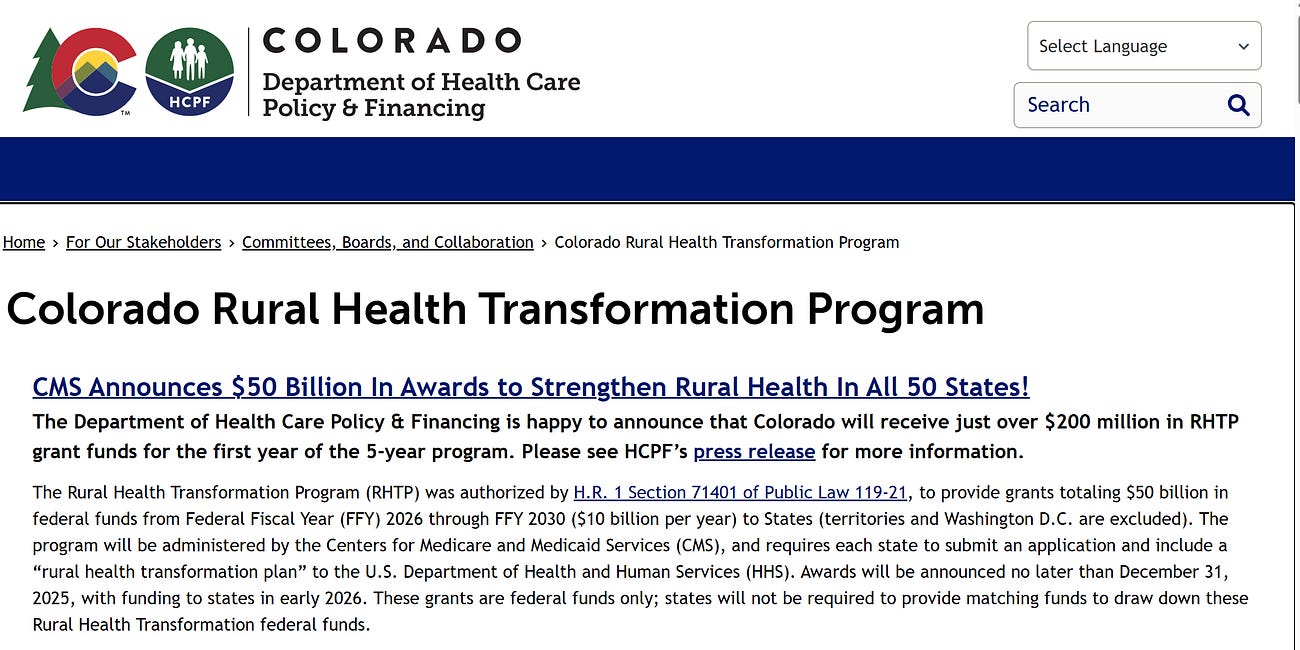Colorado Budget Narrative approved by CMS-- view detailed $$$ difference from draft