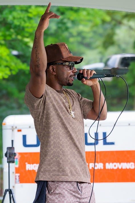 performers on the main stage at yellow spring street fair