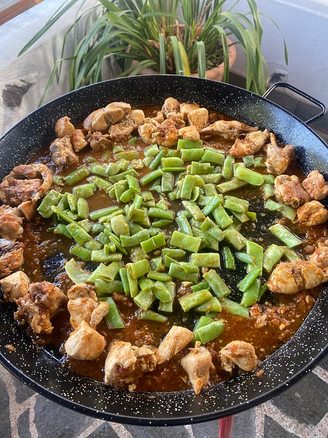 Fotos de la preparación de mi primera paella