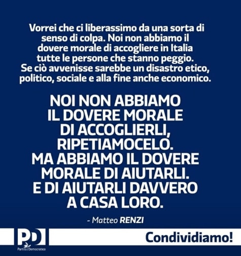 Frase sui migranti, tempesta sul Pd e su Renzi - Rai News