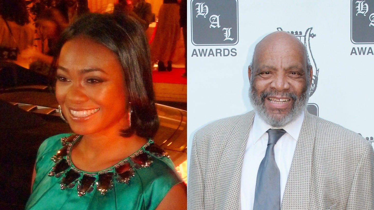 Tatyana Ali in 2012 and James Avery in 2013. Images: GabboT and Brencoombs via Wikimedia Commons Tatyana Ali in 2012 and James Avery in 2013. Images: GabboT and Brencoombs via Wikimedia Commons