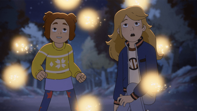 Daphne Grimm (voiced by Leah Newman) and Sabrina Grimm (voiced by Ariel Winter) in “The Sisters Grimm,” premiering October 3, 2025 on Apple TV+.