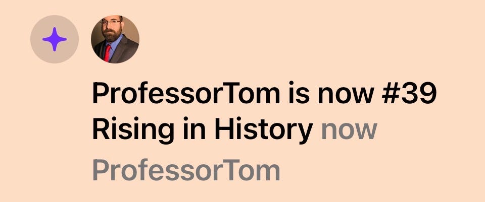 #39 in History, All Thanks To You