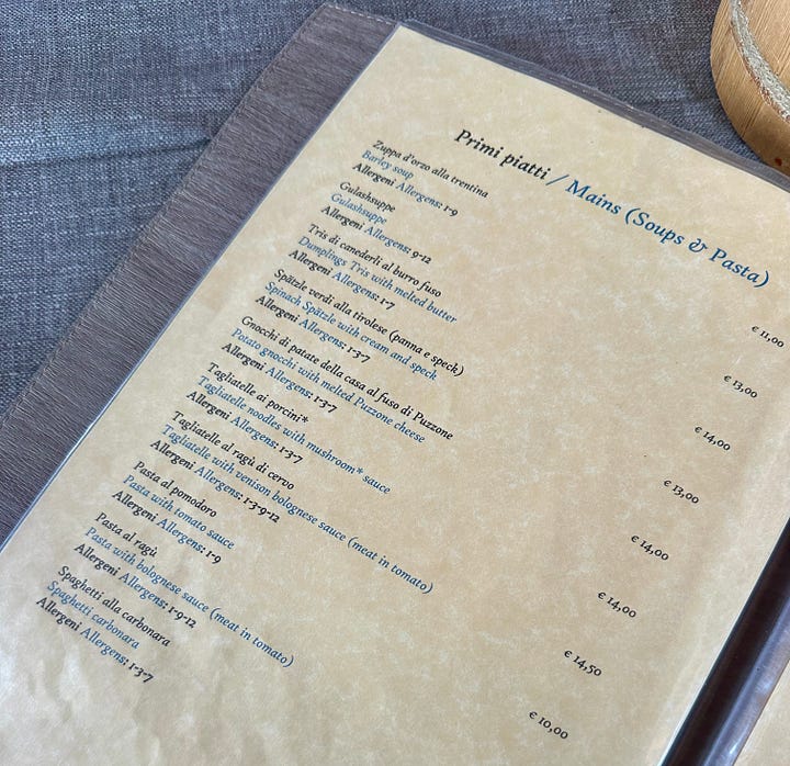 Lunch on a mountain pass: Chalet Isabella
