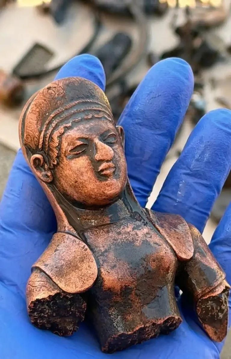 **Statuette discovered inside the well.** Credit: Museo Nazionale Etrusco di Marzabotto