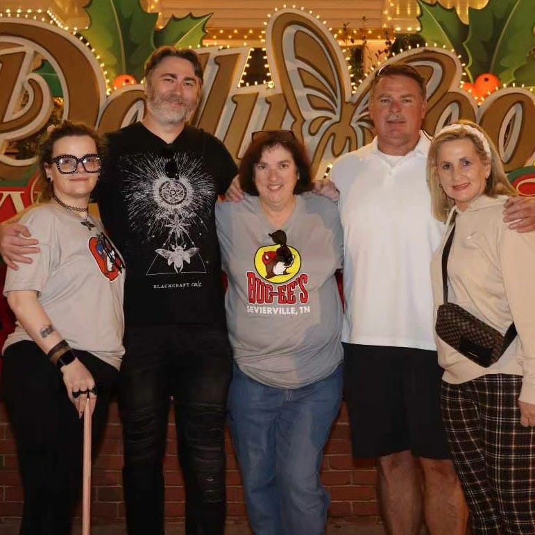 May be an image of 5 people and text