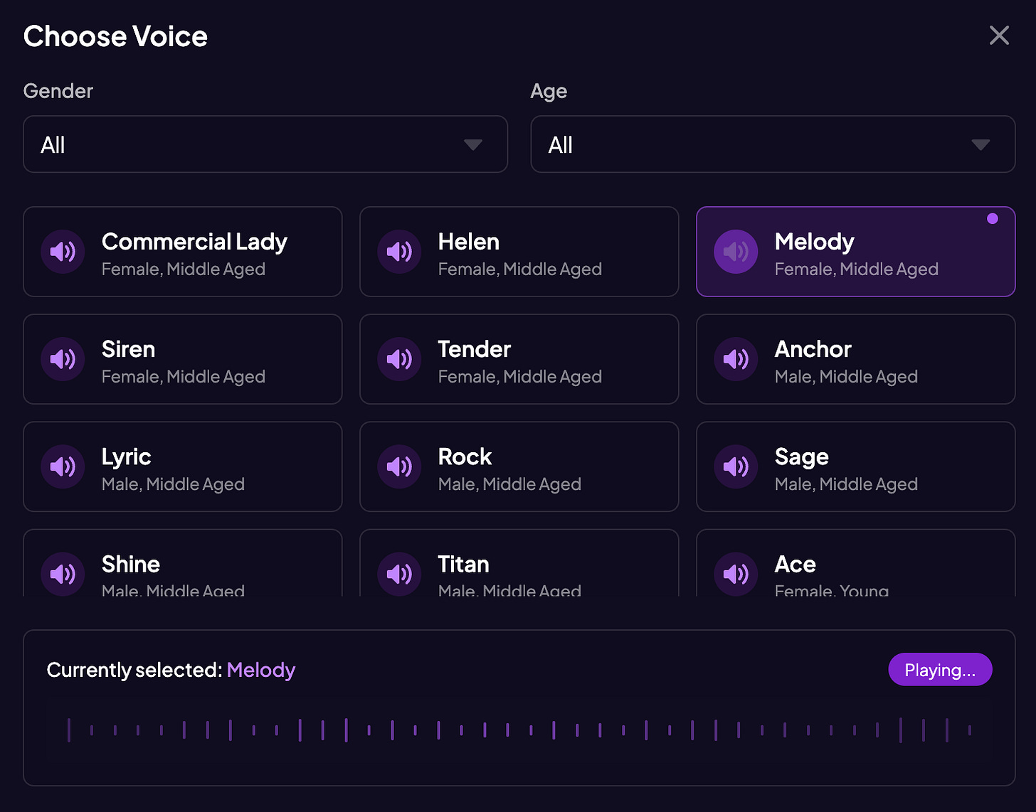 Flux Labs AI UGC video voice narration selection. Image by Jim Clyde Monge Flux Labs AI UGC video voice narration selection. Image by Jim Clyde Monge
