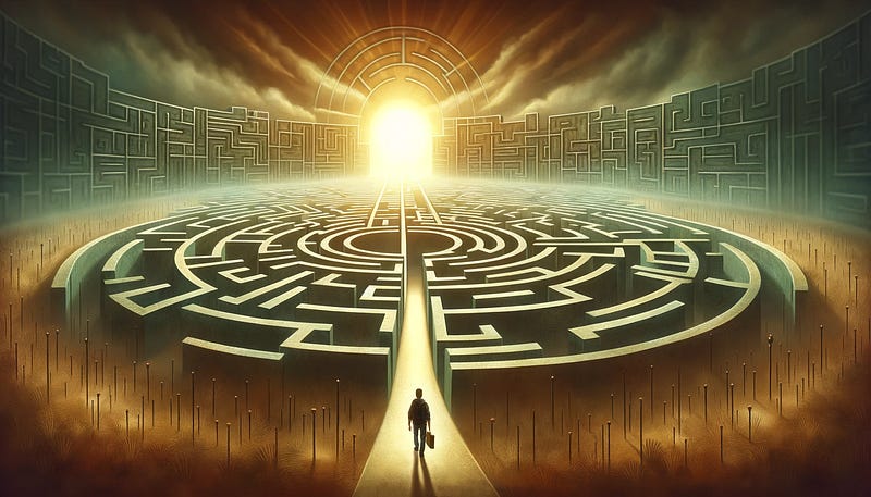 A maze representing the difficult path of overcoming social anxiety.
