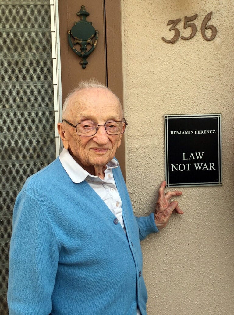 Agnes Callamard on Twitter: "Farewell Benjamin Ferencz. The longest-living  Nuremberg prosecutor. The tireless fighter for international law and  accountability. A role model for so many of us. A man of steel, deep