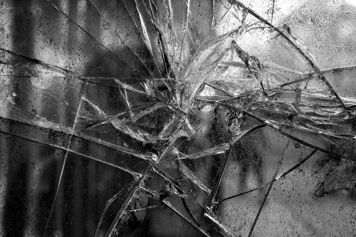 Cracked glass
