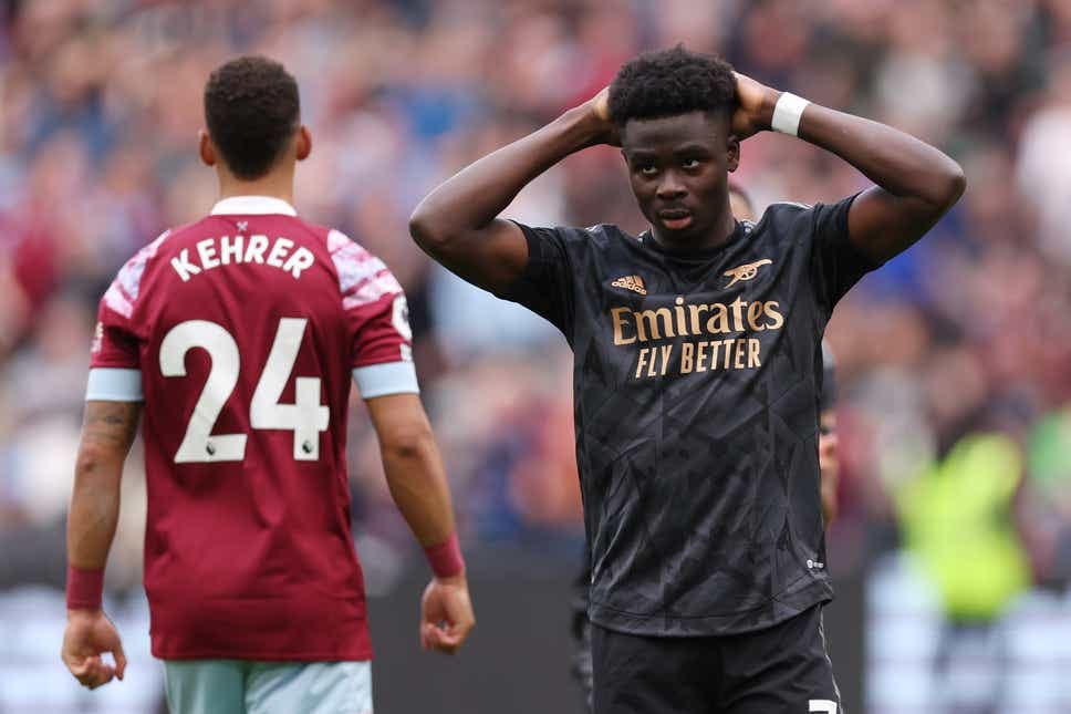 Arsenal player ratings vs West Ham: Thomas Partey not at the races on day  to forget for Bukayo Saka | Evening Standard