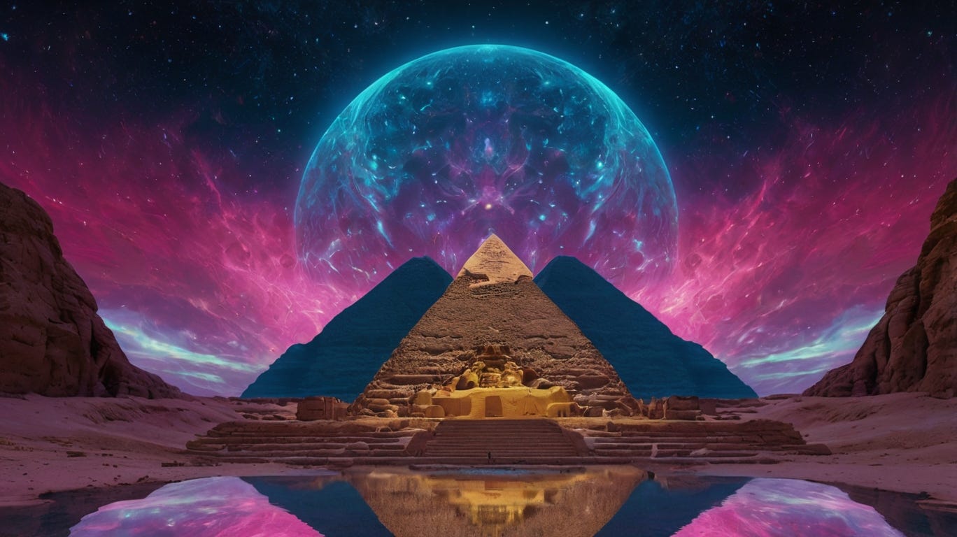 Pyramid prayer artwork