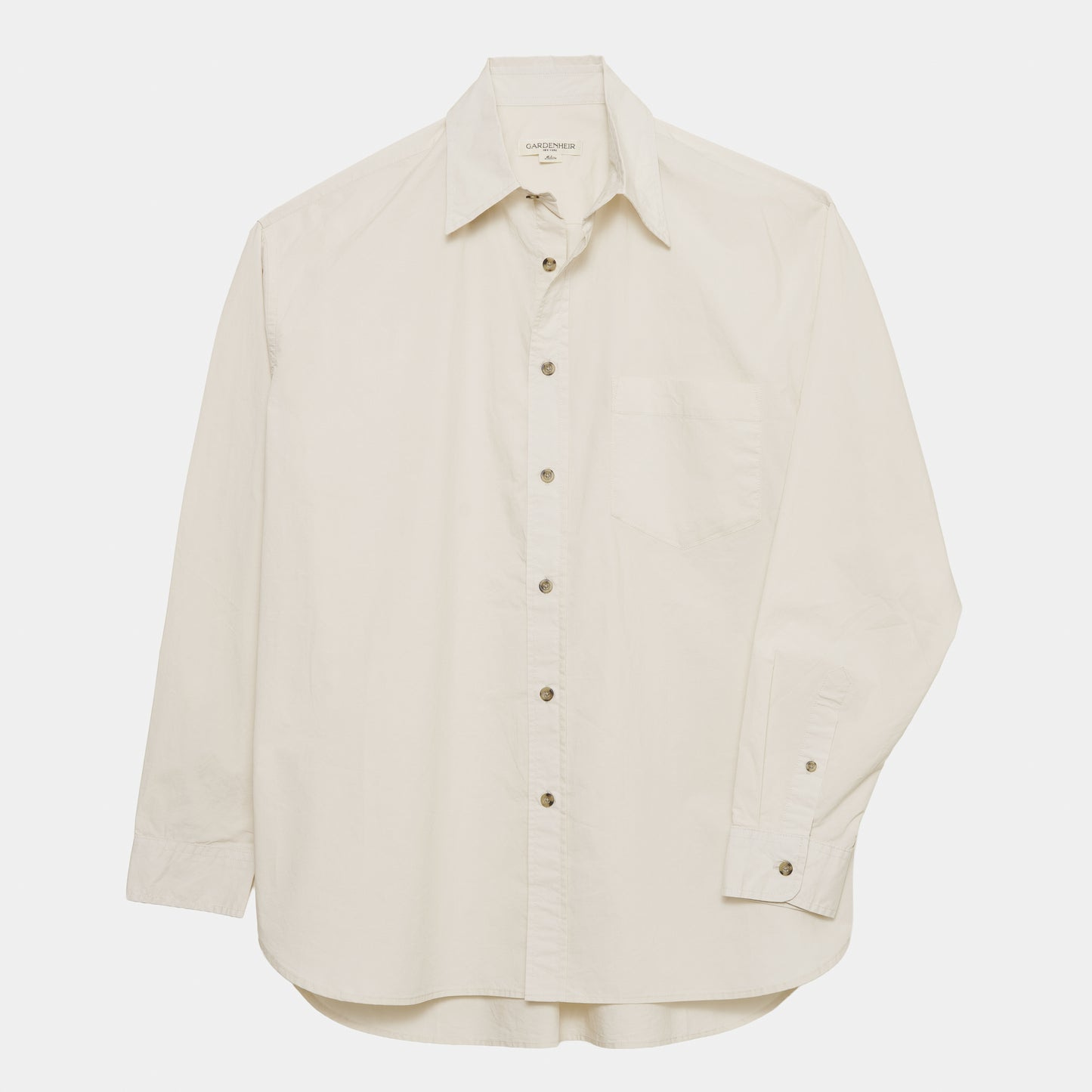 Japanese Typewriter Cotton Gardening Chemise in Porcelain