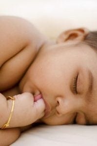 A baby sleeping