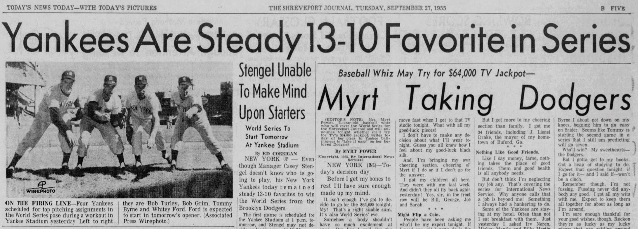 1955 World Series Preview - by Daniel Evensen