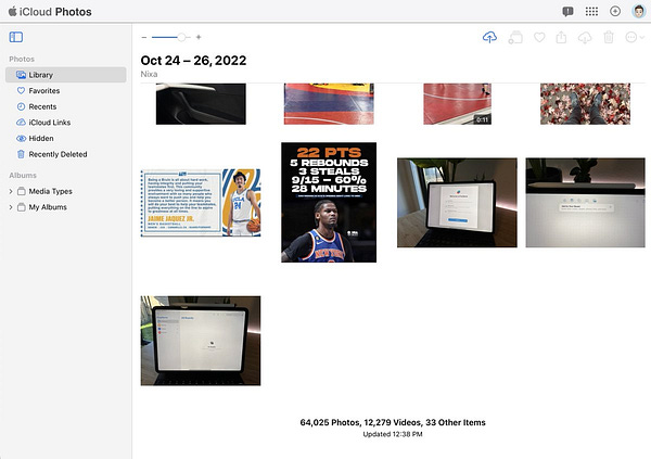 A web app version of Photos for iOS