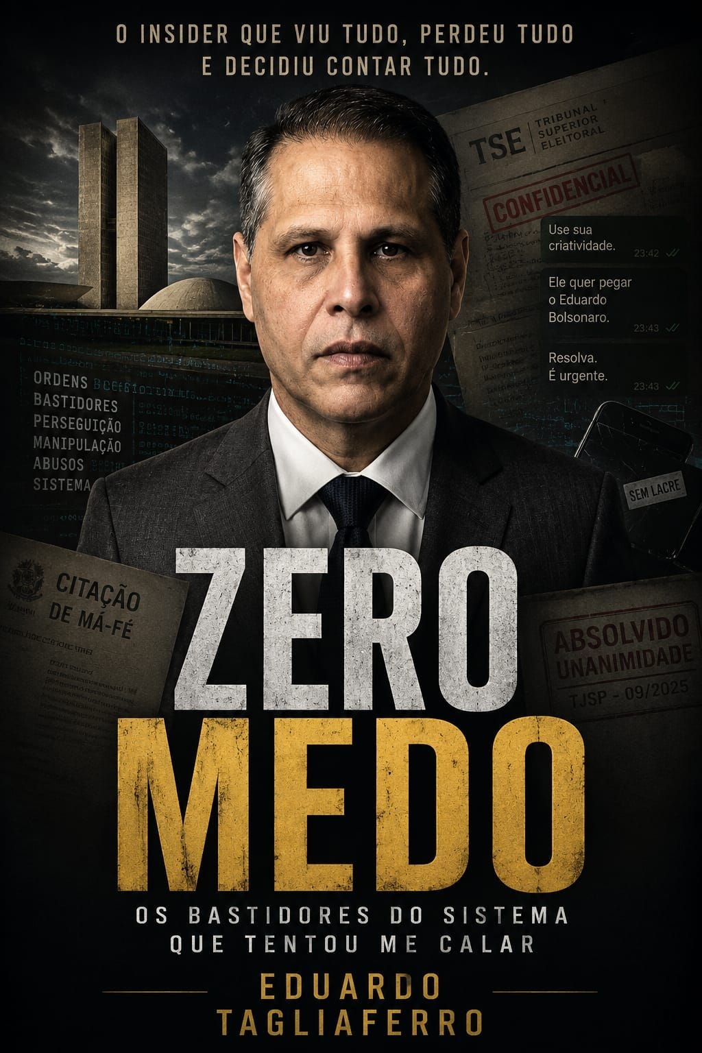 Capa do livro Zero Medo, de Eduardo Tagliaferro