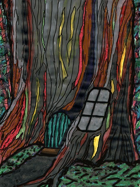A house within the trunk of a tree