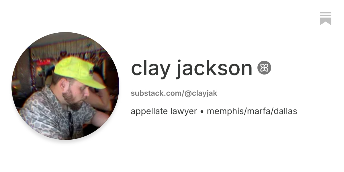Clay Jackson | Substack