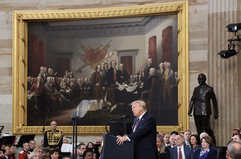 Tổng thống Mỹ Donald Trump trong lễ nhậm chức ngày 20/1/2025 - Ảnh: Reuters. Tổng thống Mỹ Donald Trump trong lễ nhậm chức ngày 20/1/2025 - Ảnh: Reuters.