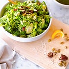 Shaved Brussels and Broccoli Salad with Zesty Herb Dressing