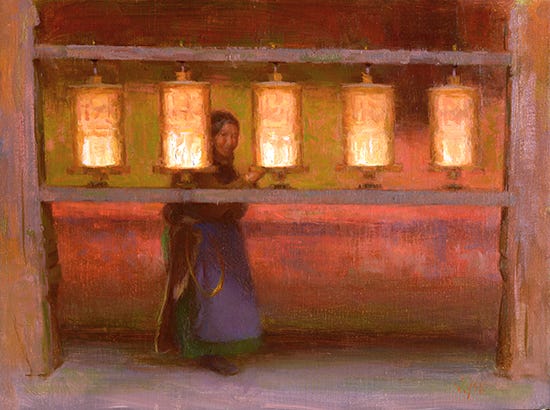 Walking Meditation, 12 x 16" Oil, © Susan Lyon Walking Meditation, 12 x 16", Oil, © Susan Lyon