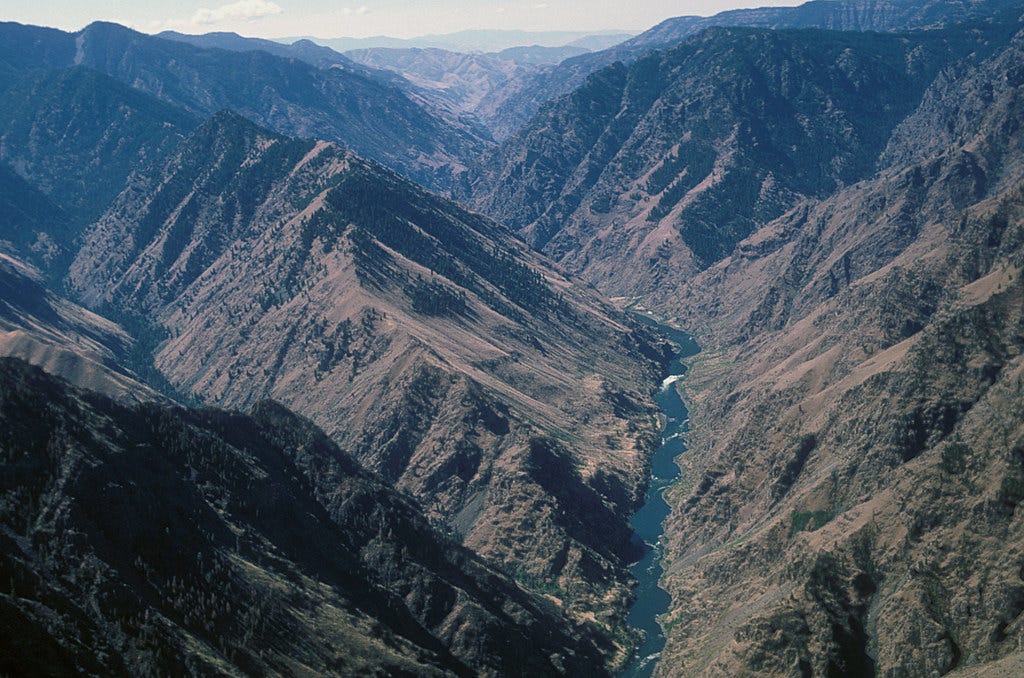 Aerial View of Hell's Canyon, Wallowa Whitman National Forest Aerial View of Hell's Canyon, Wallowa Whitman National Forest