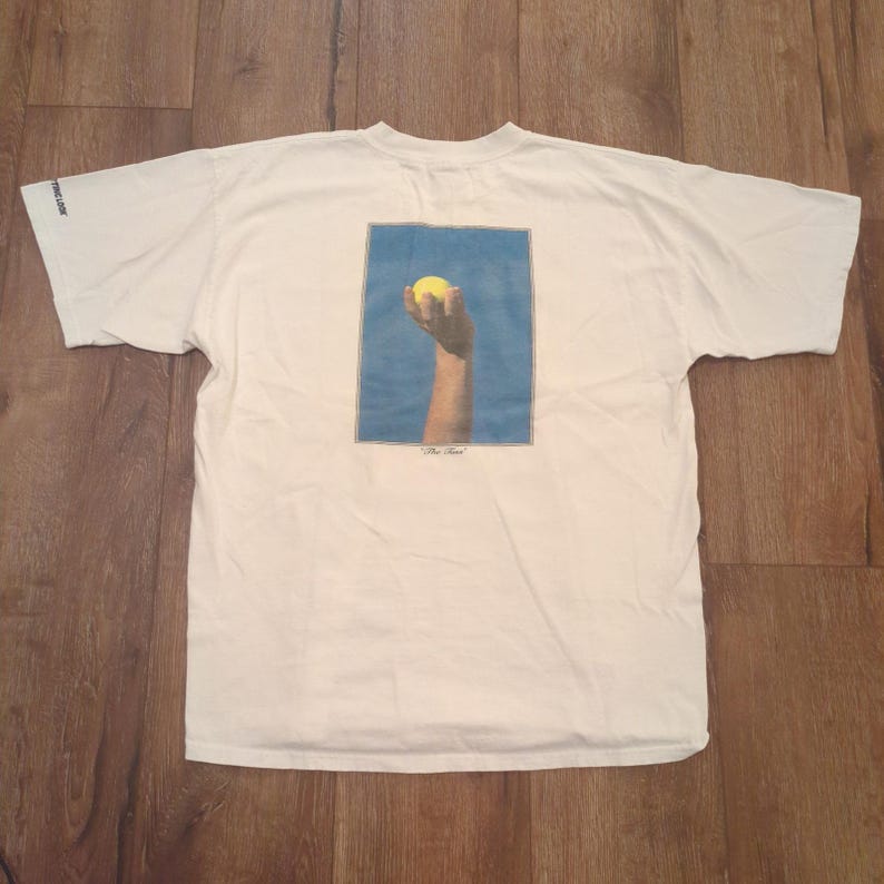 VTG Tennis The Toss Art Adult XL Shirt Graphic Monet Picasso Federer Nadal Faded image 1