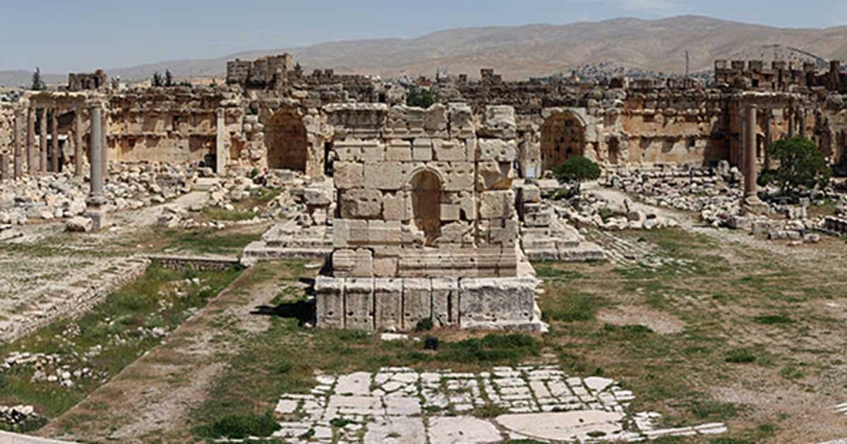 The Great Court of ancient Heliopolis's temple complex 