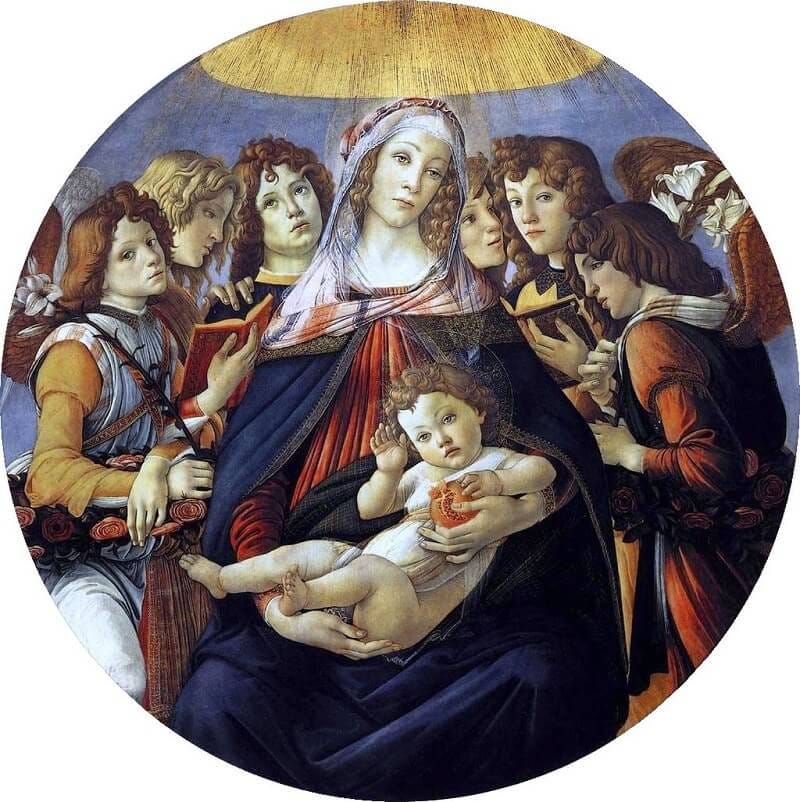 Madonna of the Pomegranate, 1487 by Sandro Botticelli Madonna of the Pomegranate, 1487 by Sandro Botticelli